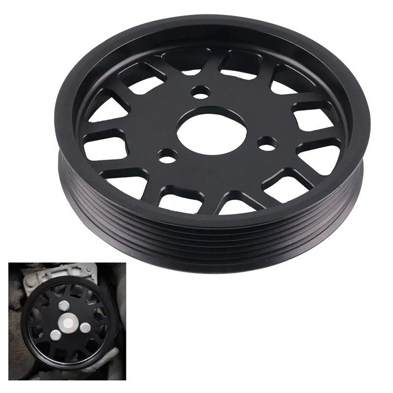 A77T-Premium For BMW M52TU M54 Engine Parts Black Anodized Aluminum Power Steering Pulley For BMW E46 E36 E39 E38 X5 E53 Z3