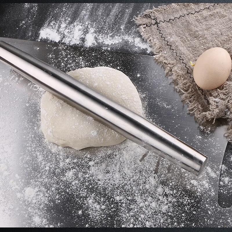 OJW 304 Stainless Steel Rolling Pin Set (32cm, Silver)