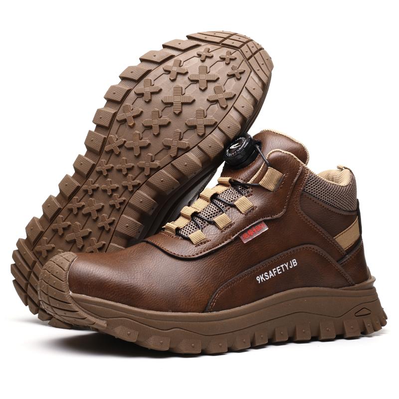 Водонепроницаемая рабочая обувь мужская защитная обувь противоскользящая кожаная обувь безопасности мужская обувь безопасности пластиковый подносок защитные кроссовки для работы