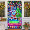 Рождественский УФ Флуоресцентный Баннер/чехол на дверь Фон/украшение для праздничной вечеринки/Рождественская декоративная подвесная ткань