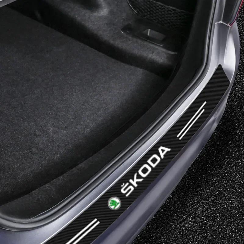 mhwql6 Car trunk scratch strip, trunk protection collision strip For Skoda Octavia 1 2 3 A4 A5 A7 A8 MK1 MK2 Kodiaq Superb 3 Karoq