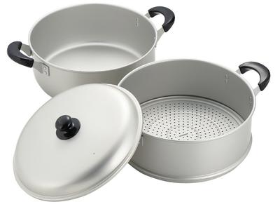 Алюминиевая двухъярусная пароварка Nuceret 30 см H-2419