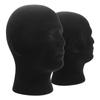 Black Color Foam Head Model Stable Base Display Stand Rack Male Mannequin Head Photography Prop