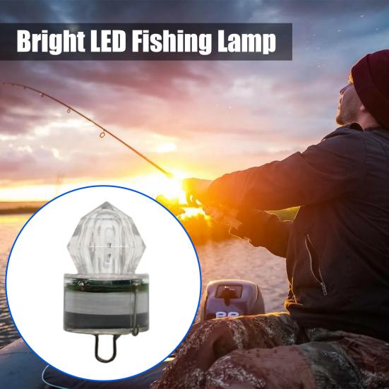 Underwater Fishing Lamp Waterproof Colorful LED Fish Luring Light Submersible Deep Drop Fish Attraction Gathering Lamp Fishing Accessories