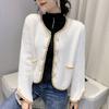 Knitted Mink Fleece Cardigan Outerwear Women Autumn and Winter Korean O Neck Cardigan Coat Top