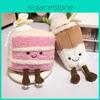 Doll Bear Heartwarming Cake And Milk Tea Themed Plush Toy Adorable Gift Girl