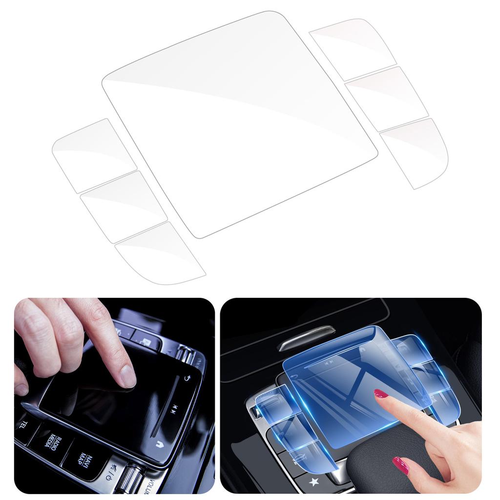 Пленка для кнопок мыши центральной консоли автомобиля, защитная пленка TPU для W213 W205 W177 W247, защитная пленка, аксессуары для салона автомобиля