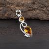 Citrine Gemstone Jewelry, 925 Solid Sterling Silver Pendant, Charming Citrine Silver Jewelry, Handmade Pendant For Wedding Gift