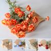 Artificial Lulian Flower Faux Silk Ranunculus Flower with Stem 4 Heads Fake Ranunculus Arrangement for Home Wedding Decoration Table Centerpiece