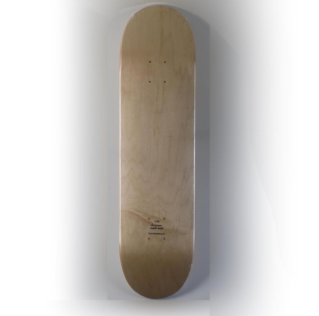 COLOR SKATEBOARD NATURAL Color Skateboard Natural Wood Grain American Maple American Press Deck 8.00inch