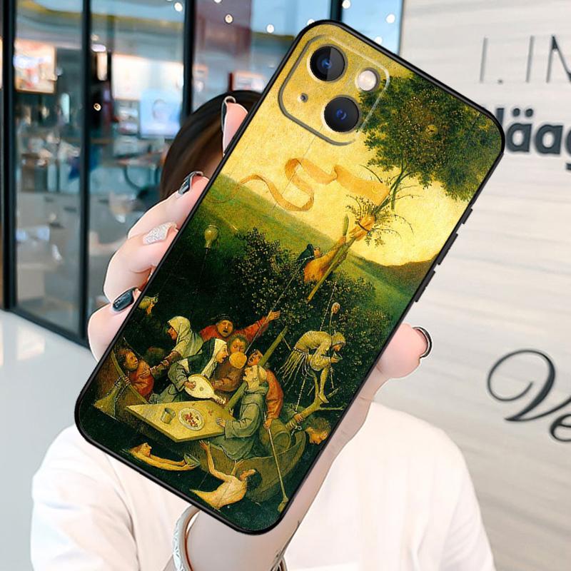 Hieronymus Bosch Art Painting Bumper Phone Case For iPhone 11 12 13 14 15 16 Pro X XR XS Max Plus Back Cover