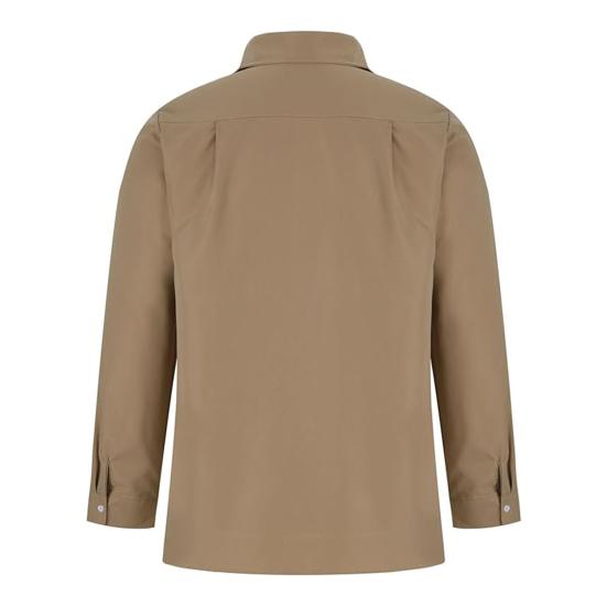 Spring Fall Men Shirt with Chest Pocket Turn-down Collar Button-down Top Long Sleeve Solid Color Loose Cardigan Casual Daily Shirt