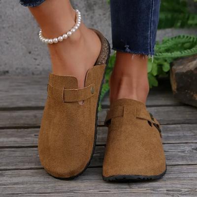 Женская обувь высокого качества Baotou женские тапочки модные повседневные тапочки с пряжкой на ремне женские хит продаж однотонные плоские тапочки