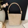 Женская замшевая сумка через плечо большой емкости с узором из букв, магнитная застежка, вельветовая PU, ретро-корейский стиль