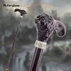 Brown Long Bear T Head  Wooden Fashion Walking Stick Decorative Cospaly Cane Halloween Mace Crutch  Wand Crosier 93cm