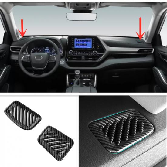 For Toyota - Highlander Car Dashboard Air Vent Cover Trim Carbon fiber