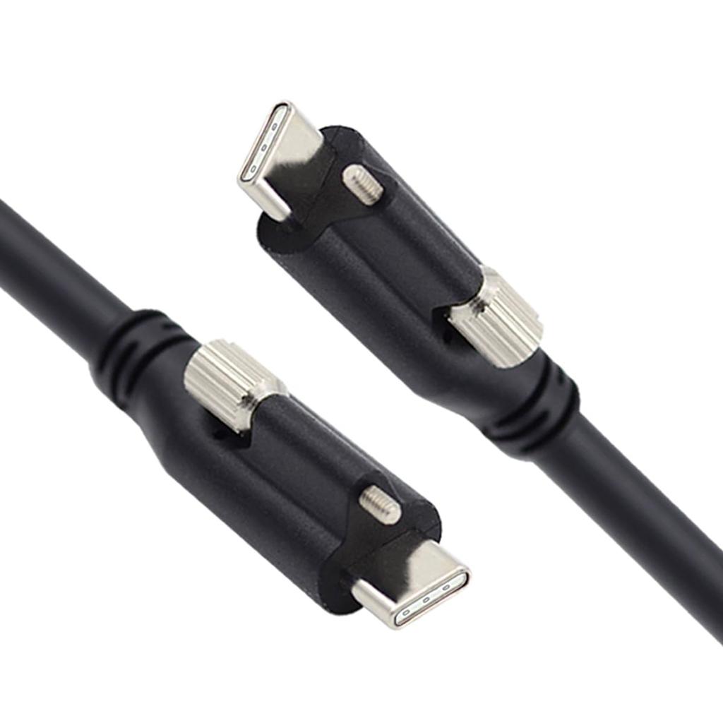 NFHK USB Кабель для передачи данных и питания с блокировкой для камер с однопанельным винтовым разъемом 3.1 Type-C USB-C (200СМ)