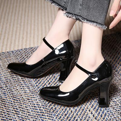 Брендовые женские туфли на массивном каблуке в стиле Мари Джейн в стиле Лолиты, весенне-осенние новые пикантные туфли на высоком каблуке, модные туфли-лодочки, вечерние женские сандалии