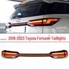 Секвентальная сборка задних фонарей для Toyota Fortuner 2016-2023 с сквозными задними фонарями и указателями поворота