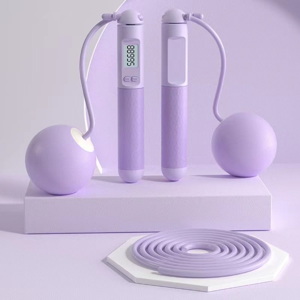 Скакалка с мячом 3 метра, счетчик, противоскользящая, для фитнеса, для студентов