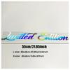 Ограниченная серия наклеек на лобовое стекло автомобиля, водонепроницаемые декоративные наклейки на боковые стекла лобового стекла автомобиля, голографическая наклейка радужных цветов