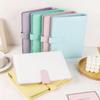 **Macaron Colorblock Leather A5 Planner & Card Album Cover**