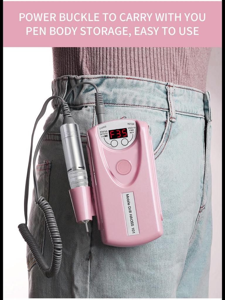 Портативное устройство для снятия лака с ЖК-дисплеем, аккумулятором и устройством для удаления омертвевшей кожи