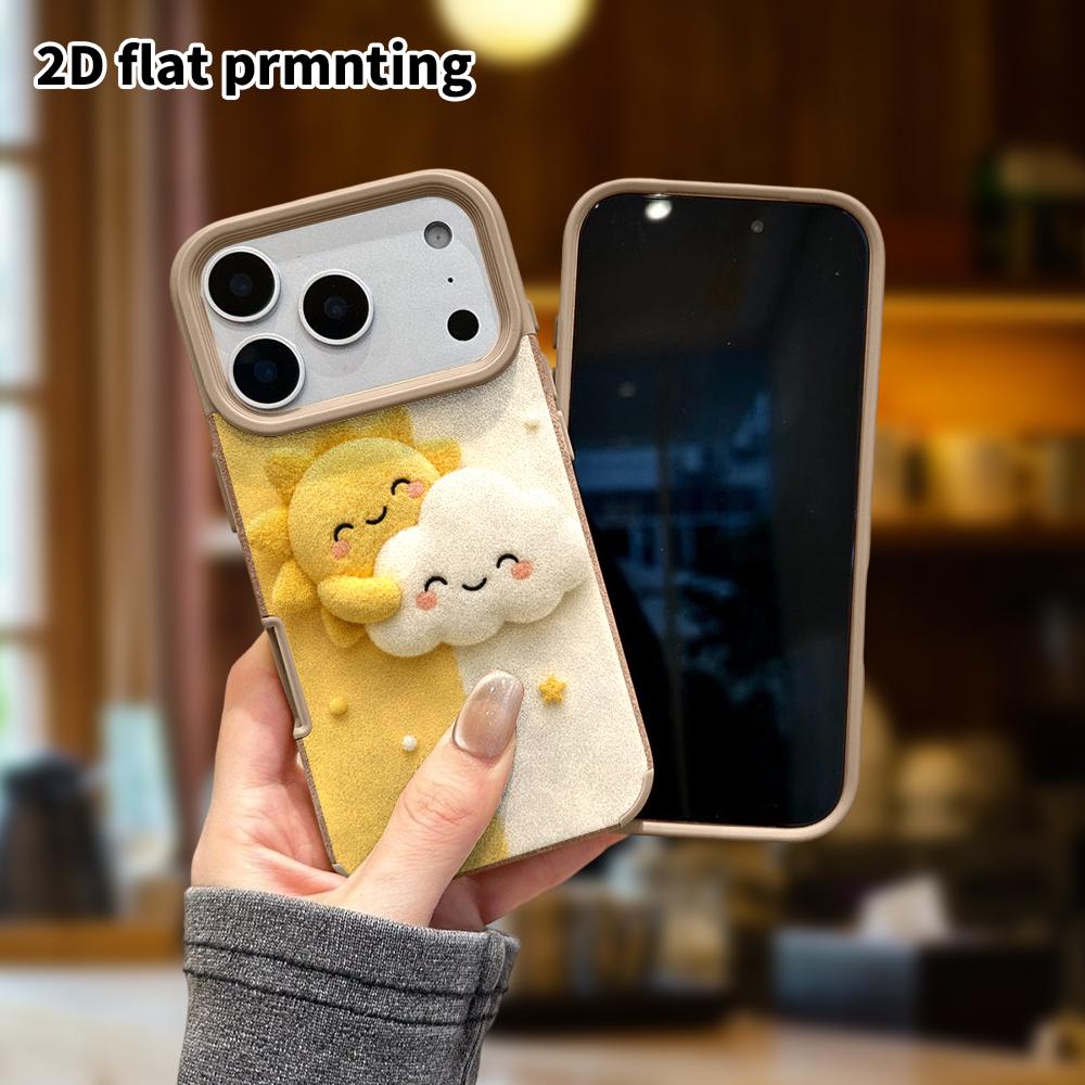 Phone Case: Lambskin 2D Flat Samsung Galaxy A34 A35 M05 M06 S20 S22 S21 FE Plus 5G Protective Case, Sun and Clouds, Christmas and Halloween Gift