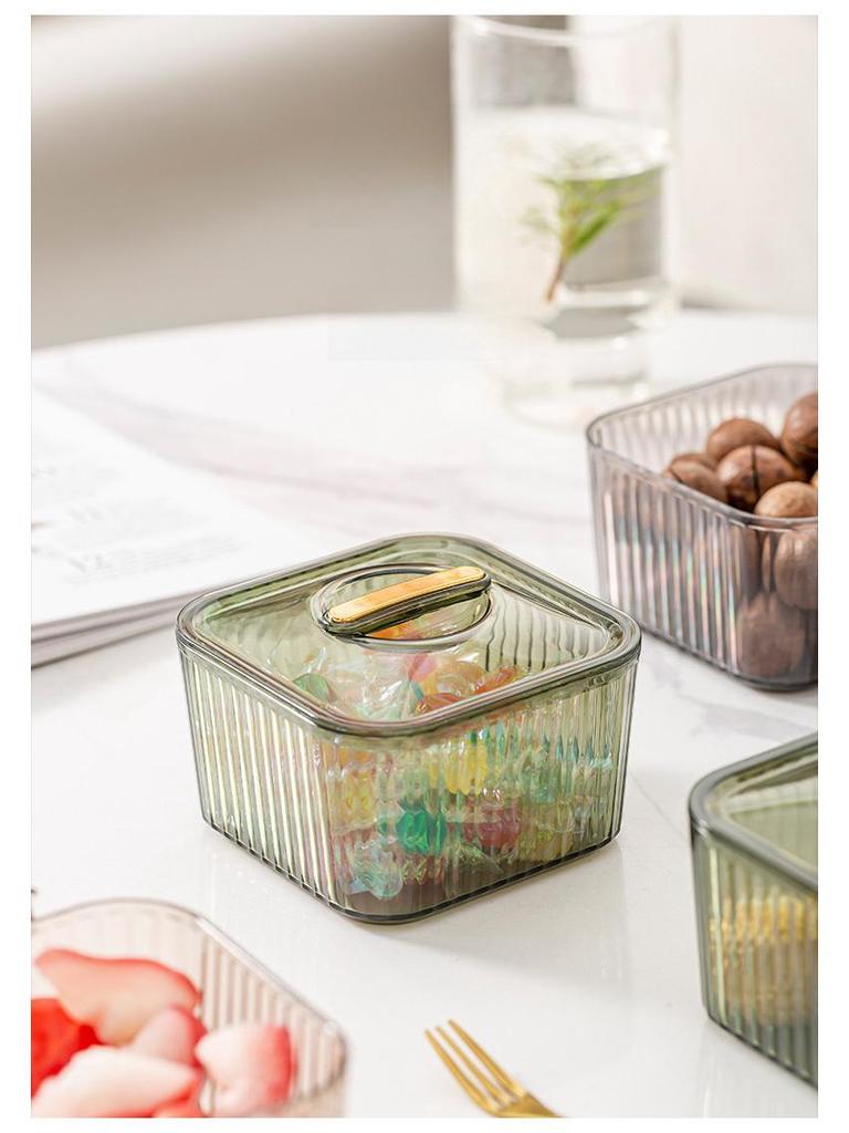 Прозрачная тарелка для закусок и фруктов для гостиной - коробка для демонстрации конфет, орехов и сухофруктов