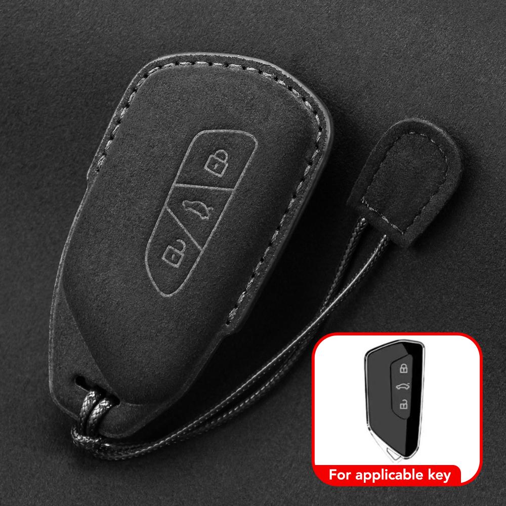 Чехол для автомобильного ключа, сумка для Skoda Octavia Kodiaq Karoq, Seat Ateca Leon, Volkswagen VW Polo Golf Tiguan passat