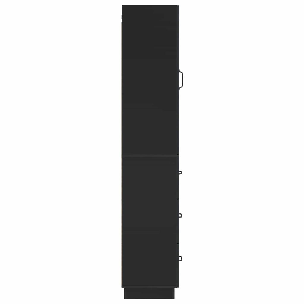 2 Piece Cabinet Set Black 33 x 34.5 x 87 cm Particleboard