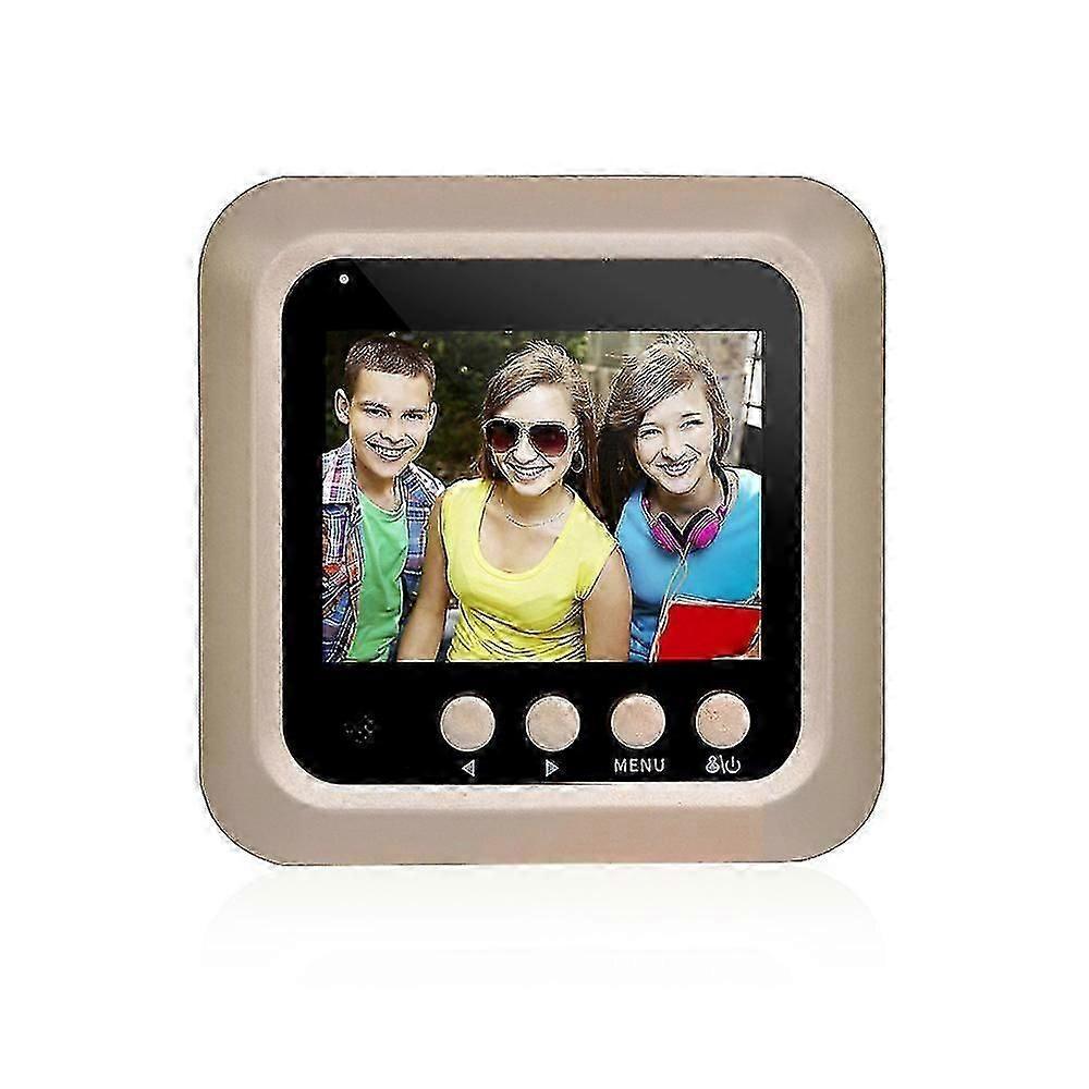 Digital Peephole Camera with Wide-Angle Lens, LCD Screen, Battery-Powered