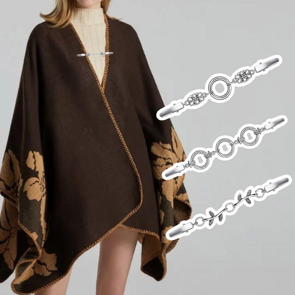 Anti Slip Cardigan Clip Alloy Shawl Clip Retro Collar Clip Men