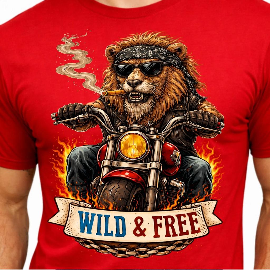 Ride Or Die Motorcycle Biker Graphic Tee Chopper Bike Flames Helmet Rider Wear.