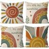 Home Decor Sun & Rainbow: You & My Sunshine Pattern Cushion Cover Suitable for Sofa Bedroom Car Pillow Cover