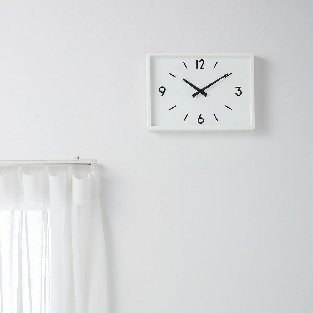 Часы MUJI Station, белые, ширина 315 x глубина 43 x высота 225 мм 82928501/MJ-WCJS1