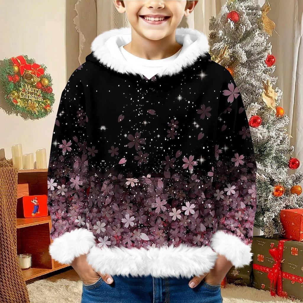 Children's Sweatshirt Girls Boys Long Sleeve Lightweight Casual Hoodie Loose Comfortable Sweatshirt