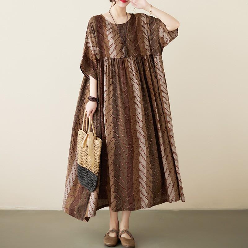 Летнее китайское платье с цветочным принтом в стиле ретро для женщин