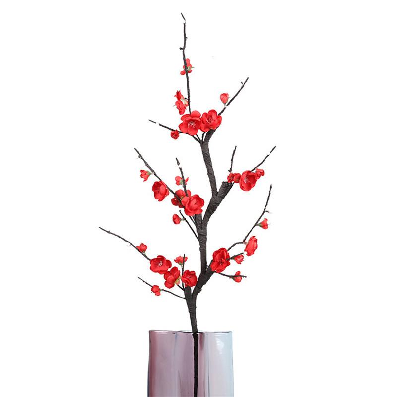 96 см в длину искусственный 4-х столбчатый цветок сливы для гостиничной спальни шелковый цветок гостиная цветочное украшение для входа имитация воскового цветка сливы