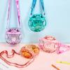 450ml Donut Shape Cup Kids Luminous Plastic Drink Water Bottle with Straws Cartoon Spray Bottle for Kids Outdoor Water Bottle