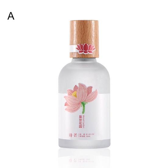50ml Cute Perfume Beechwood Bottle Cap Frosted Surface Multiple Aromas Fragrant Long Lasting Lady Fragrance for Students