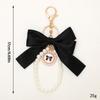 Cute Pearls Butterfly Bows Hanging Ornament For Bags Stylish Black Accessory Bag Charm Pendant Enhancing Your Look
