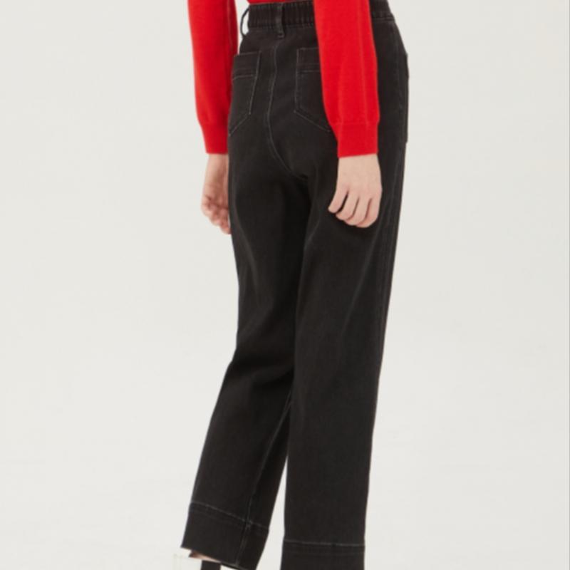 Benetton Benetton Banding Pocket Uniform Denim Pants Badpa8461 Bk