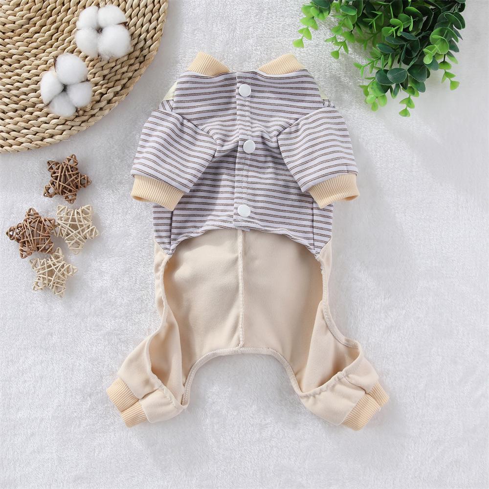 Autumn and winter new three-dimensional squirrel four-legged dog loungewear breathable German velvet warm pet clothes teddy than bear