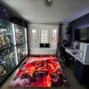 1PC Custom Name Dragon Fire Fantasy Art Theme Floor Mat Ideal for Living Room, Game Rooms, Office, Bedroom,Floor Mat Playful Design