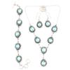 Swiss Blue Quartz Gemstone Jewelry Necklace Set 18-20''