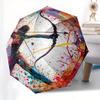 Archery, Abstract Art Automatic folding umbrella  simple eight rib design, bright color pattern, durable iron frame, ideal for travel and ou