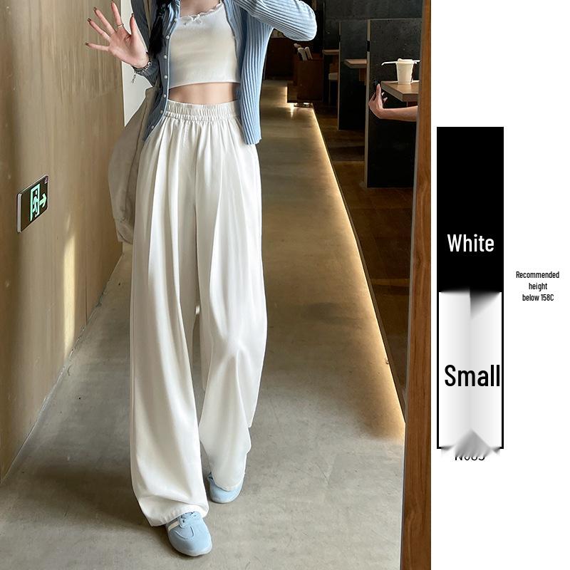 White Yamamoto Women's 2025 Retro High-Waisted Straight Wide-Leg Jeans for Spring/Summer