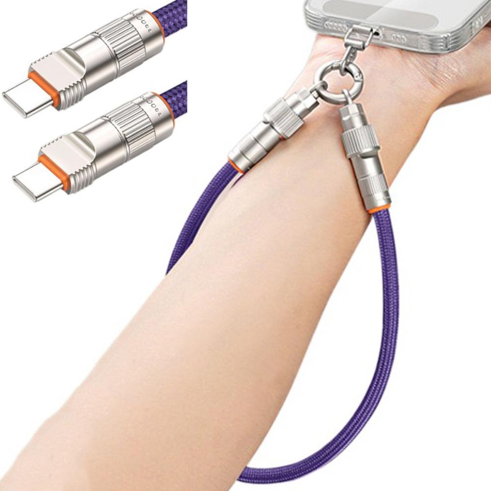 2 in 1 Mobile Phone Lanyard PD66W Phone Hanging Rope Fast Charging Phone Strap Phone Pendant