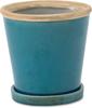 Глянцевый горшок бирюзовый 30768 Размер прибл.. 16 H16.5